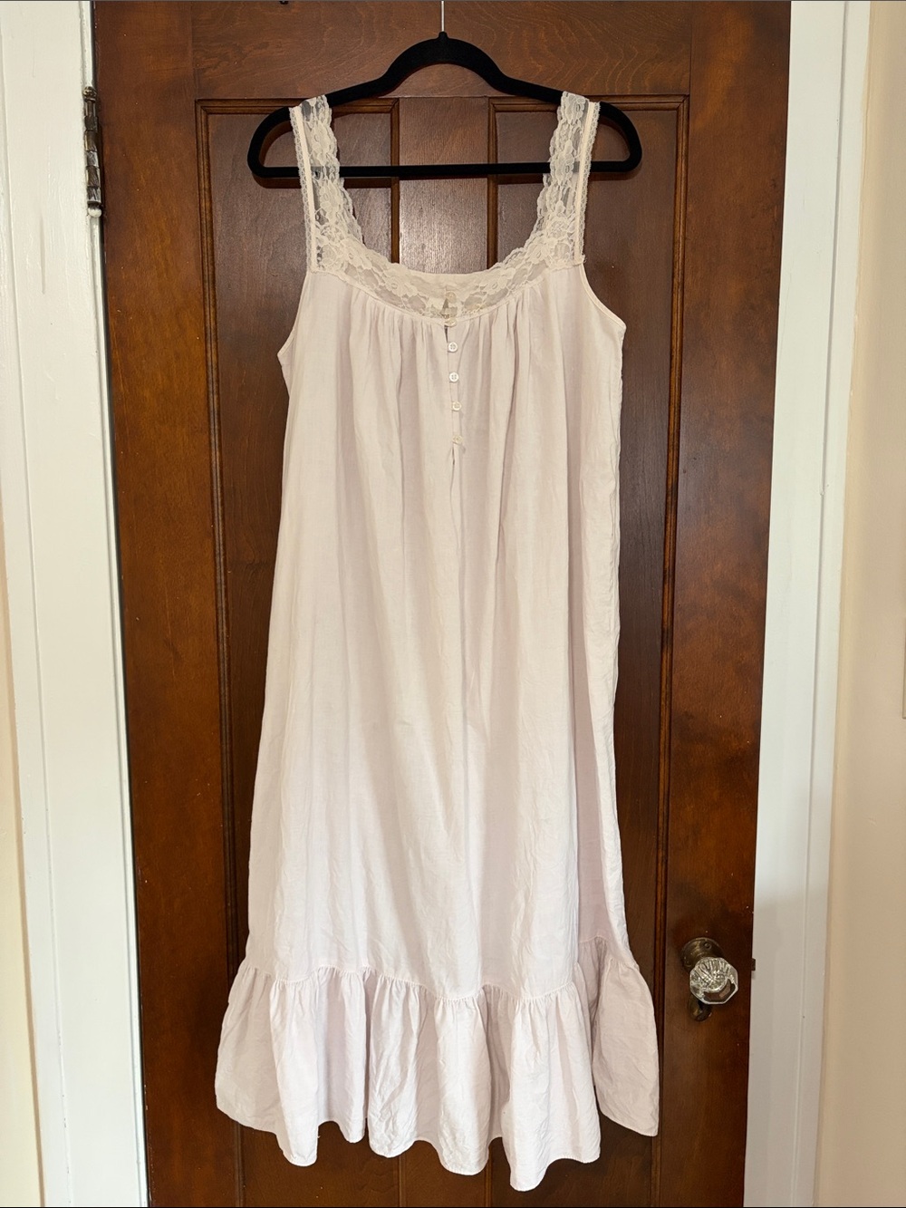 Victoria’s Secret Lace-Trim Cotton Nightgown